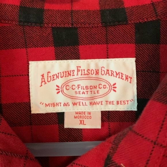 Filson Buffalo Plaid Flannel Shirt XL - Picture 2 of 4